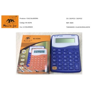 MJ829A CALCULADORA DE MESA COM FONTE INTERNA------CX:150PÇS/MIN:75PÇS-2COR