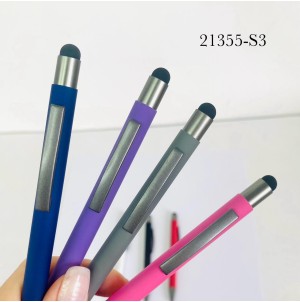 MJ-21355-S3 CANETA ESFEROGRAFICA, RETRATIL, DE CORPO METALICO------CX:1000PÇS/MIN:50PÇS CADA COR