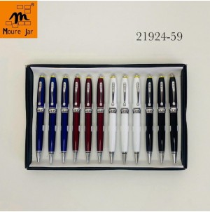 MJ21924-59 C/12CANETA ESFEROGRAFICA RETRATIL CORPO METAL-------CX:600PÇS/MIN:60PÇS-BOX:12PÇS