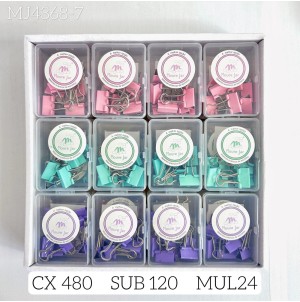 CLIPS PARA PAPEL DE METAL:MJ4368-7 CX 480PÇS SUB 120PÇS MUL/24