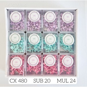  ALFINETE DE METAL COM CABECA PLASTICA: MJ4368-4 CX 480 PÇS SUB 120 MUL/24