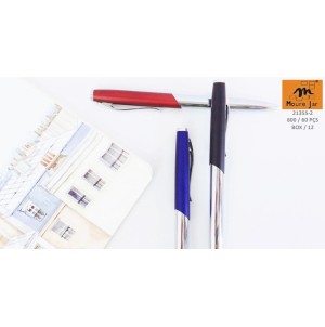 :MJ21355-2 CANETA ESFEROGRAFICA RETRATIL CORPO METAL-----CX:600PÇS/MIN:60PÇS-BOX:12PÇS
