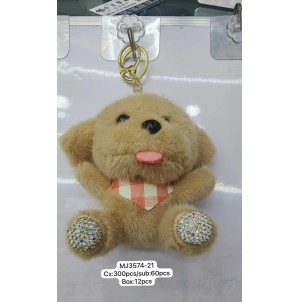 REF: MJ3574-21 BX C/12 CHAVEIRO DE METAL, COM PELUCIA ------------ CX:300PÇS/MIN:60PÇS-MUL/12PÇS