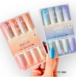 CY-566 MARCADOR DE TEXTO, COM PONTA DE FELTRO E CORPO PLASTICO -------- CX:360PÇS/MIN:90PÇS- BOX/24PÇS