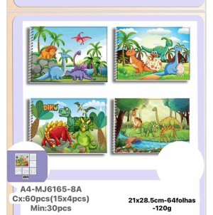 REF:A4-MJ-6165-8A CADERNO PARA PINTAR ESTILO BOBBIE GOOODS  ------------- CX:60PÇS/MIN:30PÇS-MUL:30PÇS   