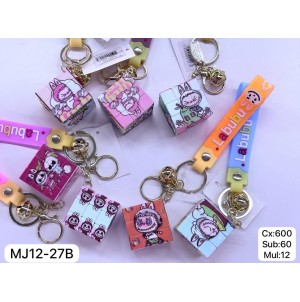 REF:MJ-12-27B  BX C/12 CHAVEIRO, DE PLASTICO LABUBU  -------------- CX:600PÇS/SUB:60PÇS- MUL:12 PÇS      